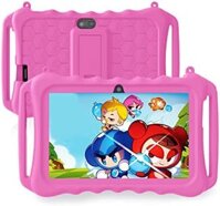 Máy tính bảng ECOPAD Kids 7 inch cho trẻ em, 3-8 tuổi, 2GB+32GB, sẵn ứng dụng IWAWA, Android 11, Kiểm soát phụ huynh, Hỗ trợ Bluetooth, Wi-Fi, vỏ bảo vệ chống rơi (Màu hồng)