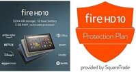 Máy tính bảng Fire HD 10 (64 GB, Màu đen, Hỗ trợ quảng cáo trên màn hình khóa) + Gói bảo vệ 2 năm