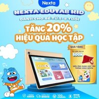 Máy Tính Bảng Học Tập Thông Minh Nexta Edutab Kid Cho Bé Từ 5-8 Tuổi, Màn Hình Full HD 64GB, Bao Da, Kính Dán Màn Hình