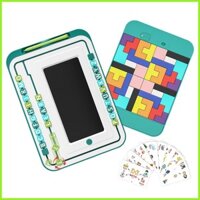 Máy tính bảng viết cho trẻ em Máy tính bảng viết có thể xóa được Màn hình LCD 28 khối trượt Đồ chơi học tập cho trẻ mới biết đi 36 tayenivn