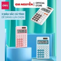 Máy tính cầm tay Deli 1200 Sử dụng 2 Nguồn Pin và Năng Lượng Mặt Trời 12 Số - Gia Nguyễn