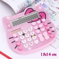 Máy tính cầm tay đính đá Hello Kitty hồng