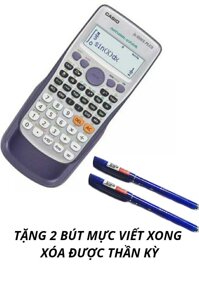 Máy tính Casio Fx 570ES Plus + Tặng 2 bút mực xóa được thần kỳ