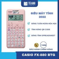 Máy Tính CASIO FX-880 BTG  Lựa Chọn Màu Sắc  - Hồng Phấn