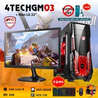 Máy tính chơi Game 4TechGM03 core i5 ram 8GB hdd 500G vga GTX750 + Màn hình LG 22 inch(chuyên GTA Overwatch) - Tặng Phím Chuột Gamers DareU & Tai Nghe Gaming 7.1 GS510.