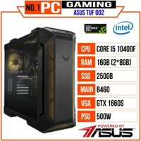 MÁY TÍNH CHƠI GAME ASUS - PC GAMING ASUS TUF (I5 10400F/B460/16GB RAM/250GB SSD/GTX 1660 SUPER/500W/AIO ASUS LC240)