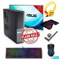Máy Tính Chơi Game Dell Optiplex 790 DT Core i7 2600, Ram 8GB, SSD 240GB, HDD 1TB + Màn hình ASUS 27″ Full Viền