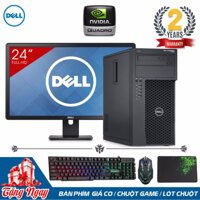 Máy tính chuyên Đồ Họa Dell Precision T1650(Xeon E3-1225,Ram 12GB,SSD 120GB,HDD 1TB,VGA Quadro 600 )Màn hình Dell 24inch