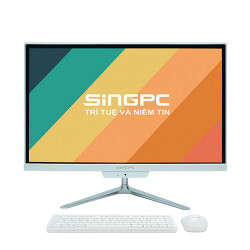 Máy tính để bàn SingPC M19K672-W - Intel Pentium Gold G6400, RAM 4GB, SSD 256GB, Intel UHD Graphics 610, 19 inch