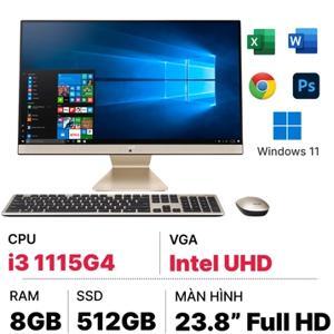 Máy tính để bàn Asus All In One V241EAT-BA030W - Intel Core i3 1115G4, 8GB RAM, SSD 512GB, Intel Iris Xe Graphics, 23.8 inch