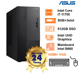 Máy tính để bàn Asus D700MC-711700027W - Intel Core i7-11700, RAM 8GB, SSD 512GB, Intel Iris Xe Graphics