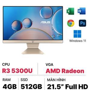 Máy tính để bàn Asus M3200WUAK-BA015W - AMD Ryzen 3-5300U, 4GB RAM, SSD 512GB, AMD Radeon Graphics, 21.5 inch