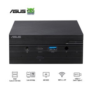 Máy tính để bàn Asus Mini PN62S-B3300MV - Intel Core i3-10110U, 4GB RAM, SSD 256GB, Intel UHD Graphics