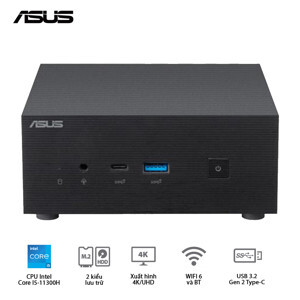 Máy tính để bàn Asus PN63-S1-B-S3001MV - Intel Core i3-1115G4, RAM 64GB, Intel UHD Graphics 620
