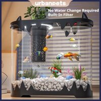 Máy Tính Để Bàn Bể Cá Nhỏ Bể Cá Hd Nhựa Trong Suốt Bể Cá Lưu Thông Cảnh Quan Vi Mô Combo Bể Cá Mini Để Bàn