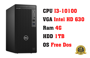 Máy tính để bàn Dell OptiPlex 3080MT 42OT3080010 - Intel Core i3-10100, 4GB RAM, HDD 1TB, Intel UHD Graphics
