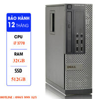 Máy tính để bàn Dell Optiplex 7010 intel Core i7 3770, Ram 32GB, ổ cứng SSD 512GB - Bảo hành 12 tháng - Hàng Nhập Khẩu