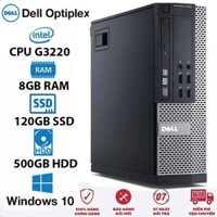 Máy Tính Để Bàn DELL Optiplex 9020 CPU G3220 Ram 8GB, Ổ cứng SSD 120GB Tặng USB Wifi, Lót Chuột - Bảo Hành 12 Tháng