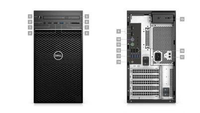 Máy tính để bàn Dell Precision 3640 Tower CTO Base 42PT3640D01 - Intel Core i5-10600, 8GB RAM, HDD 1TB, Nvidia Quadro P620 2GB
