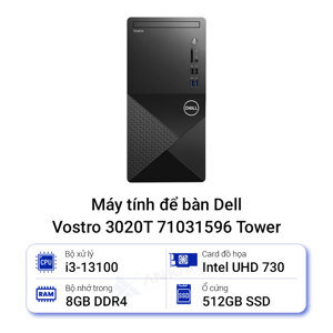 Máy tính để bàn Dell Vostro 3020T 71031596 - Intel Core i3-13100 , 8GB RAM, SSD 512GB, Intel UHD Graphics 730