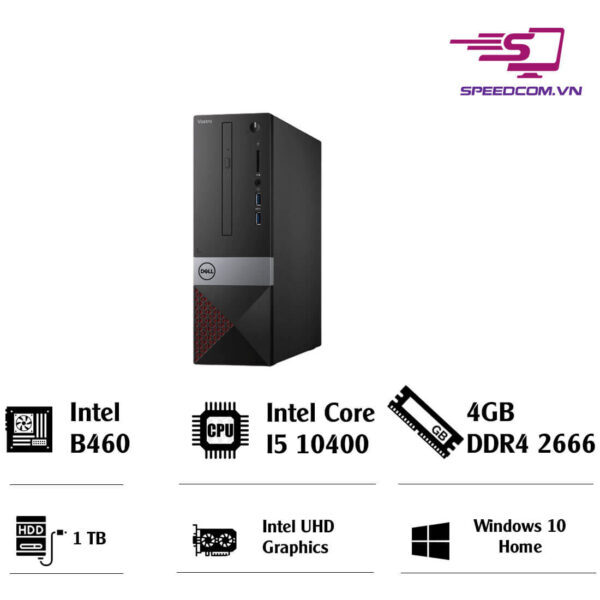 Máy tính để bàn Dell Vostro 3681SFF 70243939 - Intel Core i5-10400, 4GB RAM, HDD 1TB