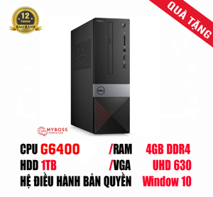 Máy tính để bàn Dell Vostro 3681ST PWTN12 - Intel Pentium Gold G-6400, 4GB RAM, HDD 1TB, Intel UHD Graphics 630