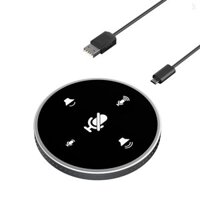 Máy tính để bàn hội nghị USB Micrô Loa tích hợp 360° Mic ngưng tụ máy tính PC đa hướng với chức năng tắt tiếng Điều chỉnh âm lượng Plug & Play Tương thích với gió