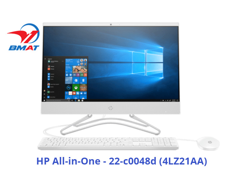 Máy tính để bàn HP 22-C0048D 4LZ21AA - Intel core i3-8100T, 4GB RAM, HDD 1TB, Nvidia GeForce MX110 2GB GDDR5, 21.5 inch