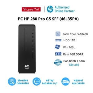 Máy tính để bàn HP 280 Pro G5 SFF 46L35PA - Intel Core i5-10400, 4GB RAM, HDD 1TB, Intel UHD Graphics 630
