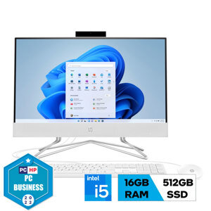 Máy tính để bàn HP AIO 22-dd2012d 6K7G5PA - Intel Core i3-1215U, 8GB RAM, SSD 256GB, Intel Iris Xe Graphics, 21.5 inch