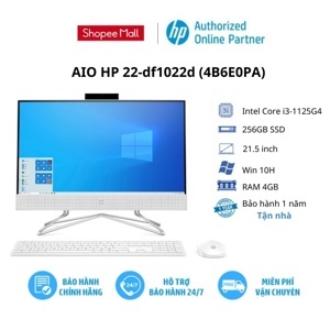 Máy tính để bàn HP All In One 22-df1022d 4B6E0PA - Intel Core i3-1125G4, 4GB RAM, SSD 256GB, Intel UHD Graphics, 21.5 inch