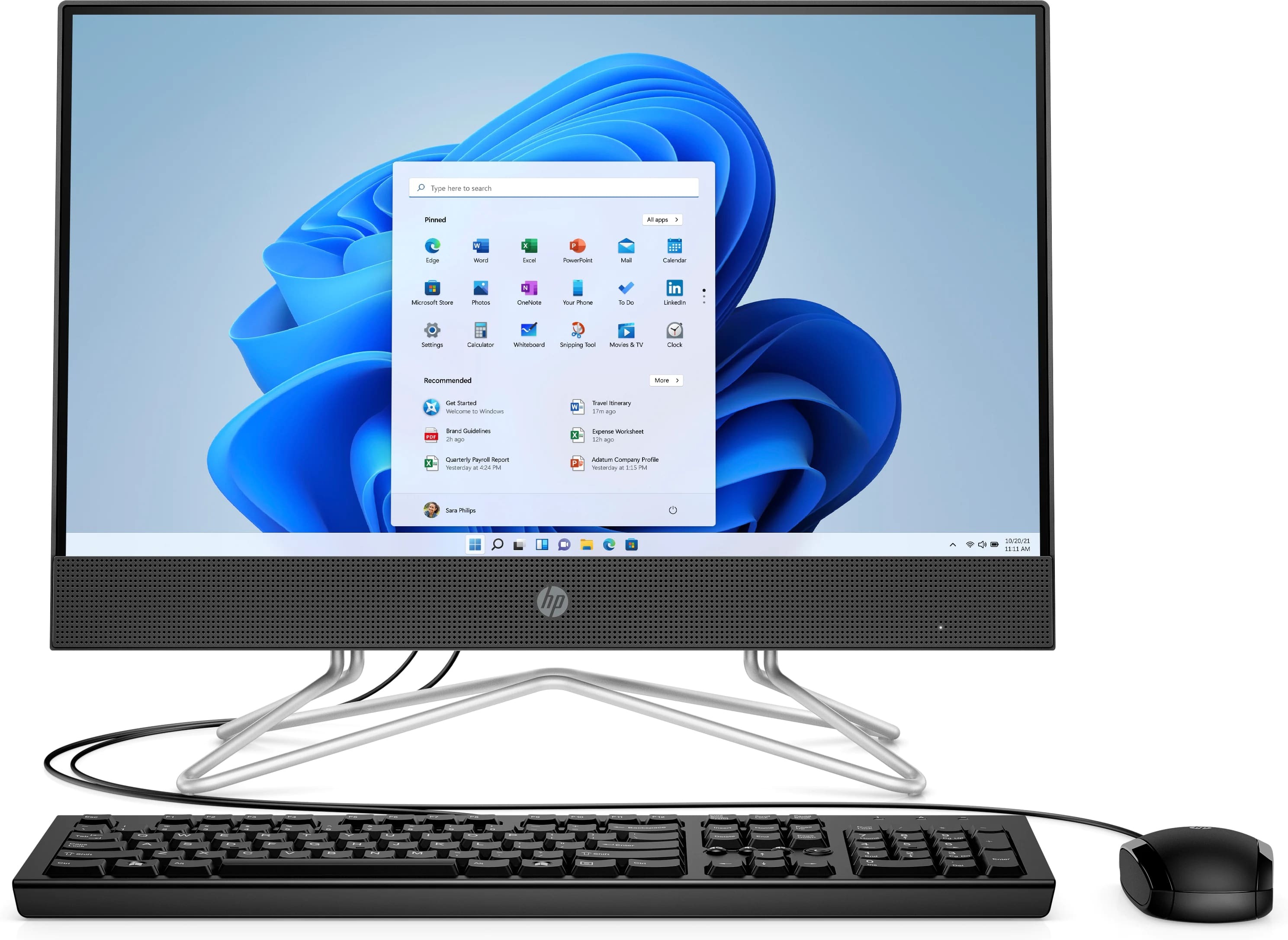 Máy tính để bàn HP All In One 200 Pro G4 633S9PA - Intel core i5-10210U, 8GB RAM, SSD 256GB, Intel UHD Graphics, 21.5 inch