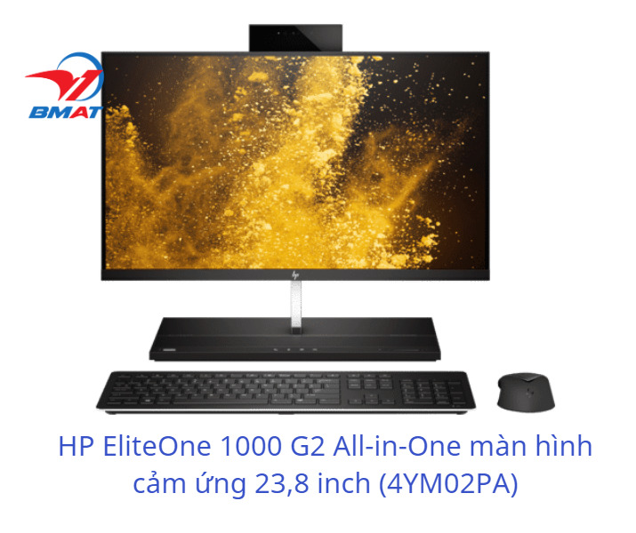 Máy tính để bàn HP EliteOne 1000 G2 Touch 4YM02PA - Intel Core i7 8700, 8GB RAM, HDD 1TB + SSD 16GB, Intel UHD Graphics, 23.8 inch