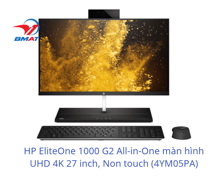 Máy tính để bàn HP EliteOne 1000 G2 4YM05PA - Intel Core i7-8700, 16GB RAM, SSD 16GB + HDD 1TB, Intel UHD Graphics, 34 inch