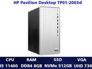 Máy tính để bàn HP Pavilion TP01-2003d 46K02PA - Intel Core i5-11400, 8GB RAM, SSD 512GB, Intel UHD Graphics 730