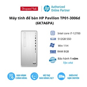 Máy tính để bàn HP Pavilion TP01-3006d 6K7A6PA - Intel Core i7-12700, 8GB RAM, SSD 512GB, Intel UHD Graphics 770