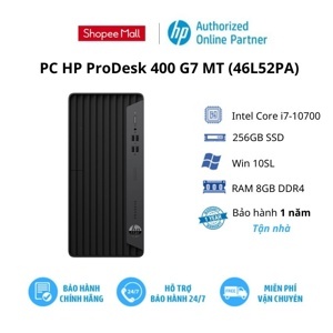 Máy tính để bàn HP ProDesk 400 G7 MT 46L52PA - Intel Core i7-10700, 8GB RAM, SSD 256GB, Intel UHD Graphics 630