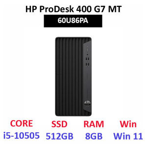 Máy tính để bàn HP ProDesk 400 G7 MT 60U86PA - Intel Core i5-10505, 8GB RAM, SSD 512GB, Intel UHD Graphics 630