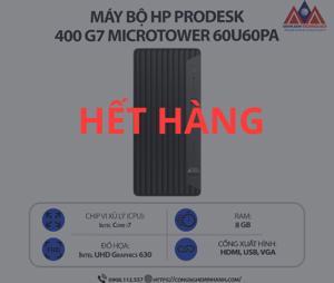Máy tính để bàn HP ProDesk 400 G7 MT 60U60PA - Intel core i7-10700, 8GB RAM, SSD 256GB, Intel UHD Graphics 630
