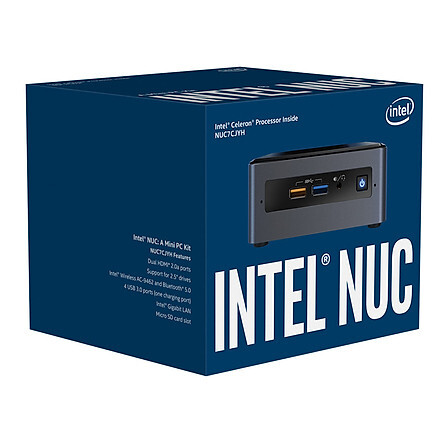 Máy tính để bàn Intel NUC7CJYH - Intel Celeron J4005 Processor, chưa có Ram, Intel HD Graphics