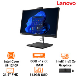 Máy tính để bàn Lenovo AIO ThinkCentre neo30a 12B10057VA - Intel Core i5-1240P, 8GB RAM, SSD 512GB, Intel Iris Xe Graphics, 21.5 inch