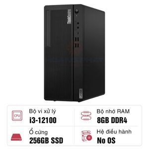 Máy tính để bàn Lenovo ThinkCentre M70t Gen 3 TWR 11TA000XVA - Intel Core i3-12100, 4GB RAM, SSD 256GB, Intel UHD Graphics 730