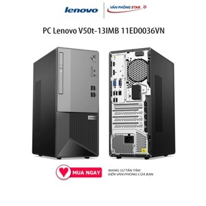 Máy tính để bàn Lenovo V50T 13IMB 11ED0036VN - Intel Core i3-10100, 4GB RAM, SSD 256GB, Intel UHD Graphics 630