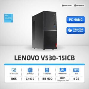 Máy tính để bàn Lenovo V530-15ICB 10TVS0LV00 - Intel Celeron G4930, 4GB RAM, HDD 1TB, Intel HD Graphics