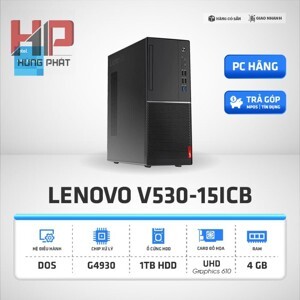 Máy tính để bàn Lenovo V530-15ICB 10TVS0LV00 - Intel Celeron G4930, 4GB RAM, HDD 1TB, Intel HD Graphics