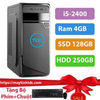 Máy tính để bàn MAX PC CPU Core i5 2400 Ram 4GB SSD 128GB+HDD 250GB+ Qùa tặng bộ phím chuột, bàn di chuột