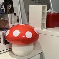 Máy tính để bàn nấm thùng rác có thể hộ gia đình cô gái dễ thương mini lắc nắp thùng rác sinh viên gió hoạt hình giỏ