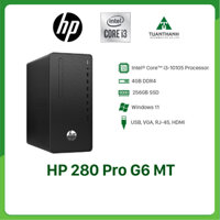 Máy tính để bàn - PC HP 280 Pro G6 MT 60P78PA 4G 256GB SSD WLBT Windows 11 - Hàng Chính Hãng, Bảo hành 12 tháng