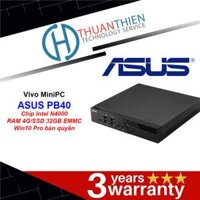 Máy tính để bàn siêu nhỏ – Mini PC Asus PB40 chip Intel N4000/RAM DDR4 4G/SSD 32GB EMMC/Win10 Pro – Hoàn toàn không quạt