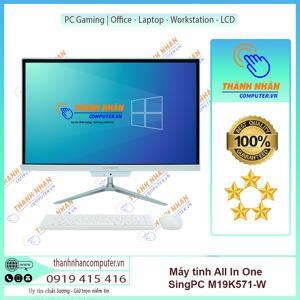 Máy tính để bàn SingPC M19K571-W - Intel Celeron G5900, 4Gb RAM, SSD 128GB, Intel UHD Graphics 610, 19 inch